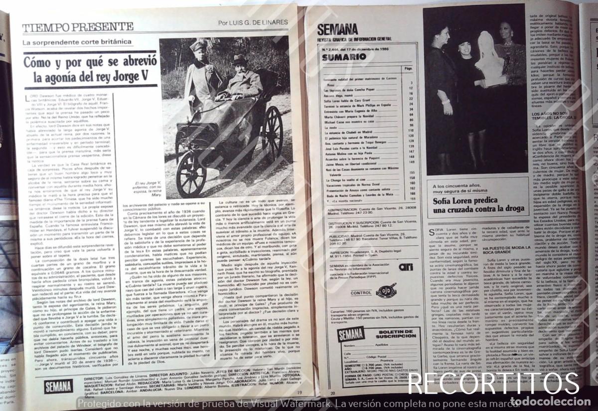 M&uacute;sica de colecci&oacute;n: REY JORGE V SOFIA LOREN SOPHIA - Foto 1