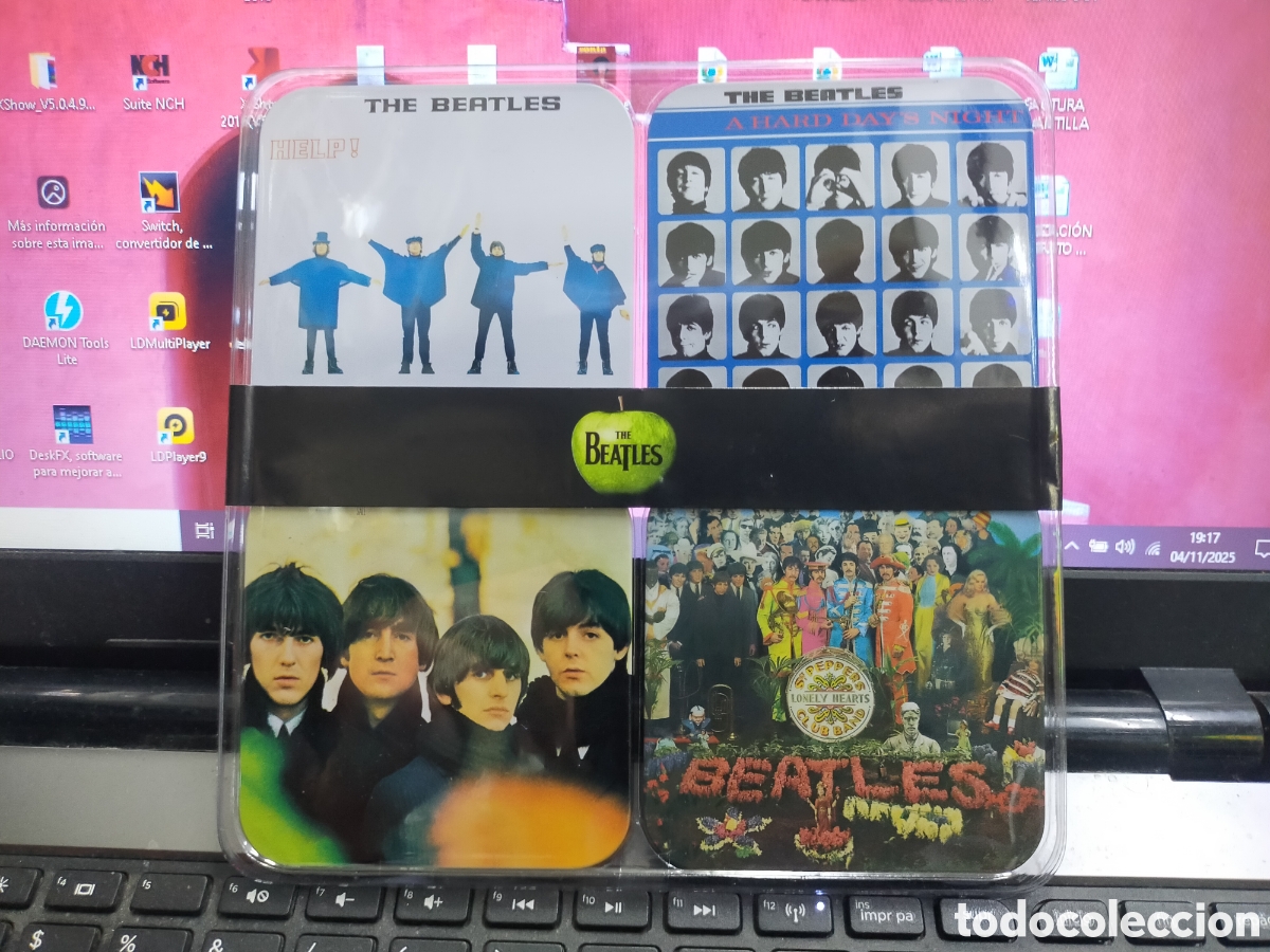 M&uacute;sica de colecci&oacute;n: 4 Posavasos beatles precintado - Foto 1