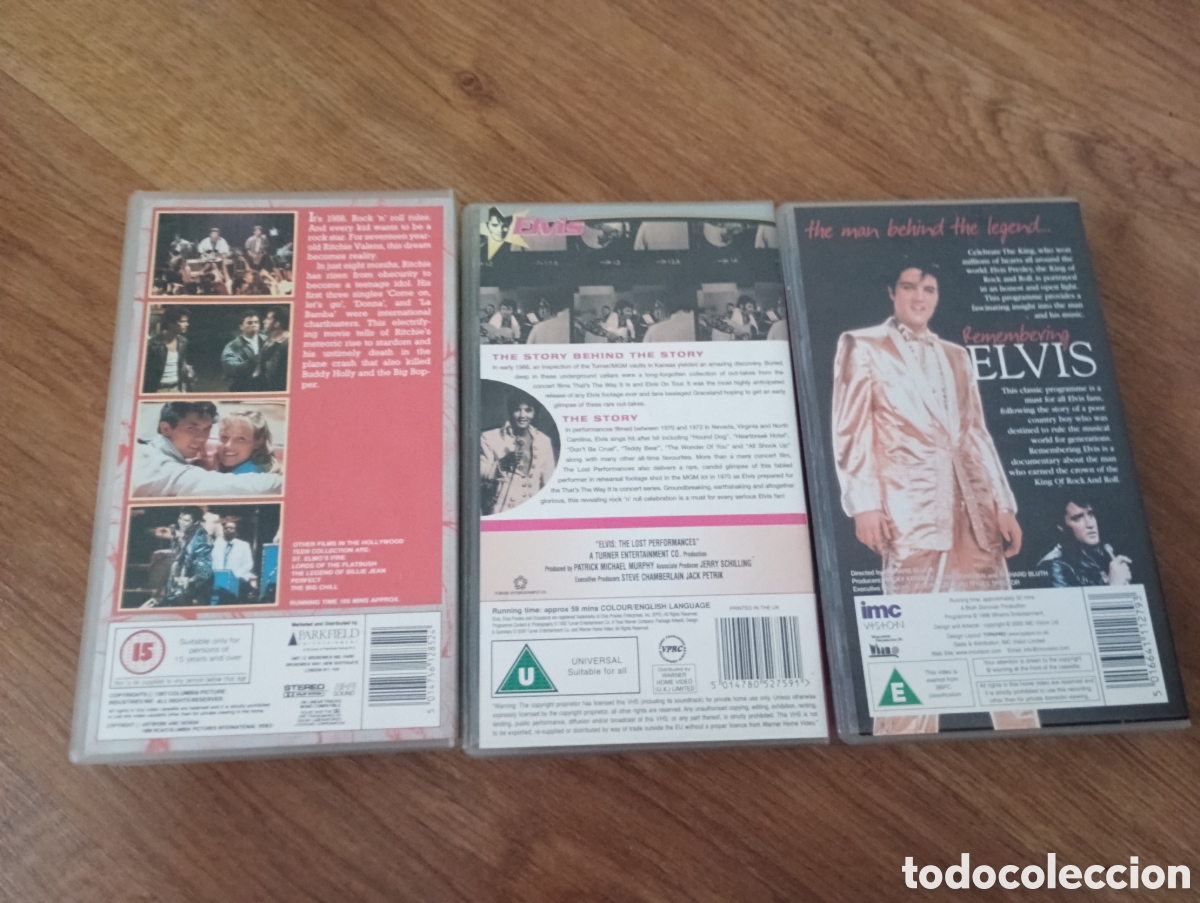 M&uacute;sica de colecci&oacute;n: Lote 3 VHS Elvis Presley y La Bamba - Foto 2