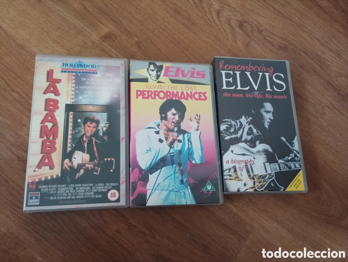 M&uacute;sica de colecci&oacute;n: Lote 3 VHS Elvis Presley y La Bamba - Foto 1