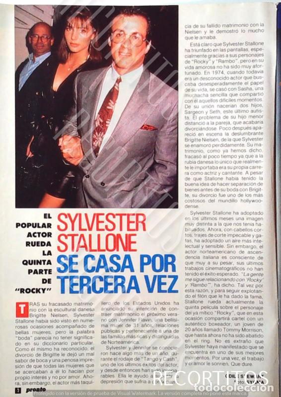 M&uacute;sica de colecci&oacute;n: SYLVESTER STALLONE TERCERA BODA - Foto 1
