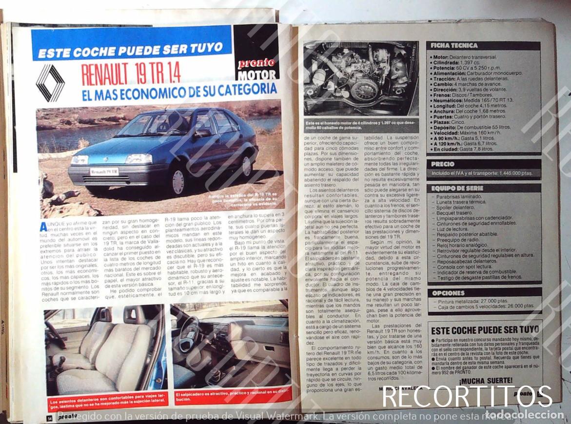 M&uacute;sica de colecci&oacute;n: RENAULT 19 TR 1.4 5 PUERTAS - Foto 1
