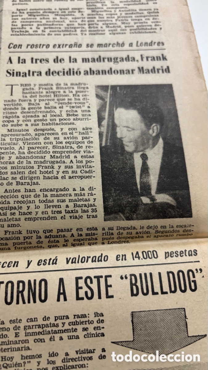 M&uacute;sica de colecci&oacute;n: Recorte Frank Sinatra en Madrid 1962 - Foto 1