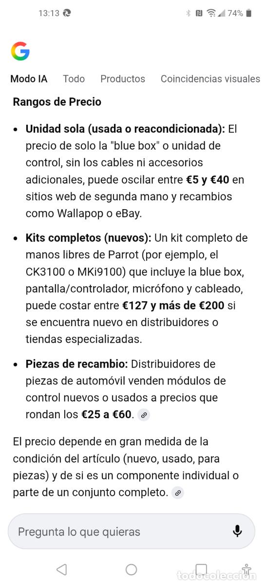 M&uacute;sica de colecci&oacute;n: BONITO KIT COMPLETO MANOS LIBRES. PARROT - Foto 10