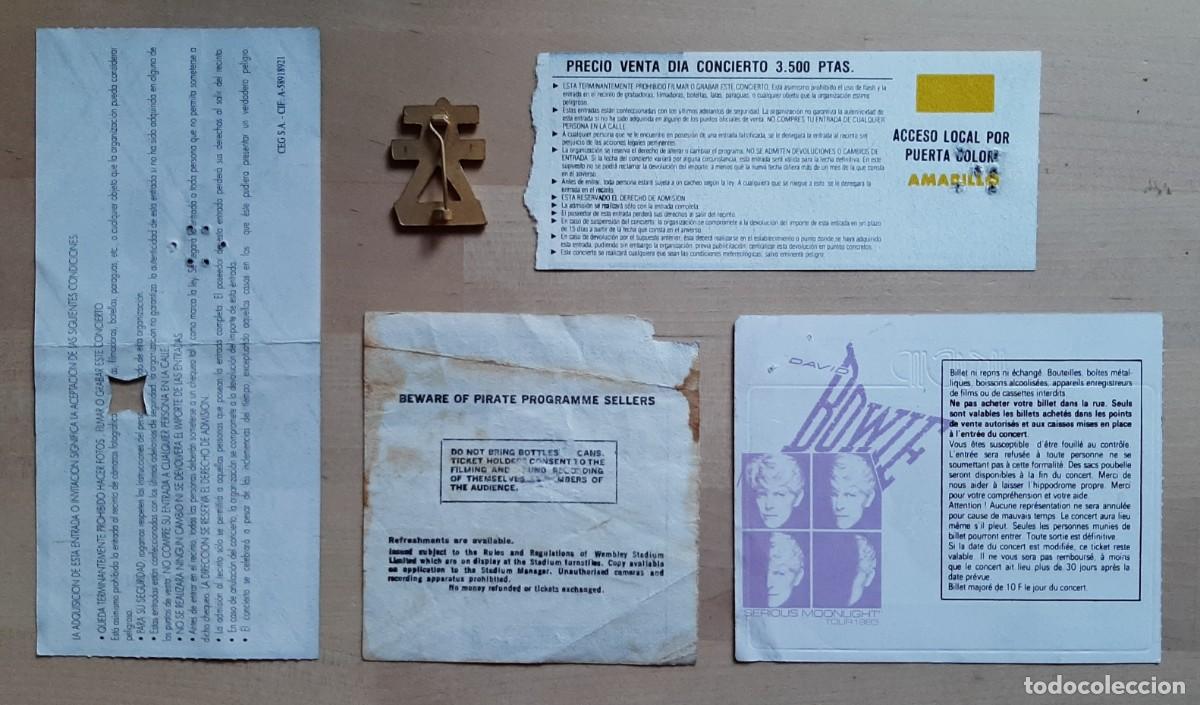 M&uacute;sica de colecci&oacute;n: DAVID BOWIE &ndash; TICKET / PIN / CD / SUDADERA / PROGRAMA - COLLECTOR&rsquo;S PACK. - Foto 3