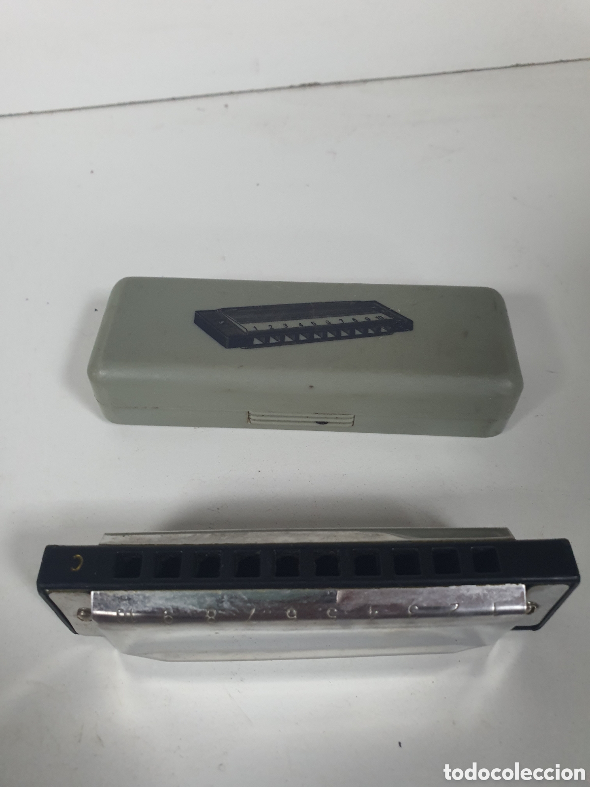 M&uacute;sica de colecci&oacute;n: Armonica vintage con su estuche - Foto 1