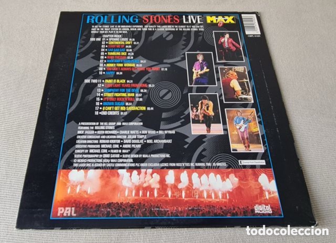 M&uacute;sica de colecci&oacute;n: Laser Disc Rolling Stones - Live at the Max - Foto 3
