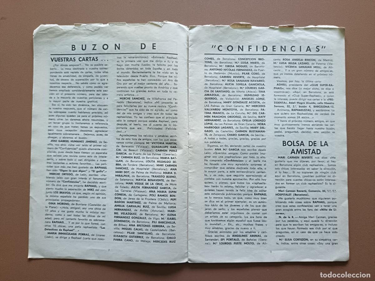 M&uacute;sica de colecci&oacute;n: RAPHAEL- CONFIDENCIAS - ED. ALAS - Foto 3