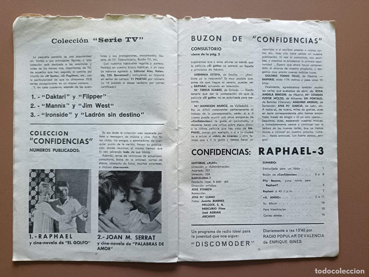 M&uacute;sica de colecci&oacute;n: RAPHAEL- CONFIDENCIAS - ED. ALAS - Foto 7