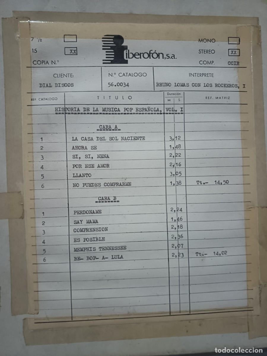 M&uacute;sica de colecci&oacute;n: BOBINA MAGNETOFONICA MASTER DE BRUNO LOMAS - Foto 2