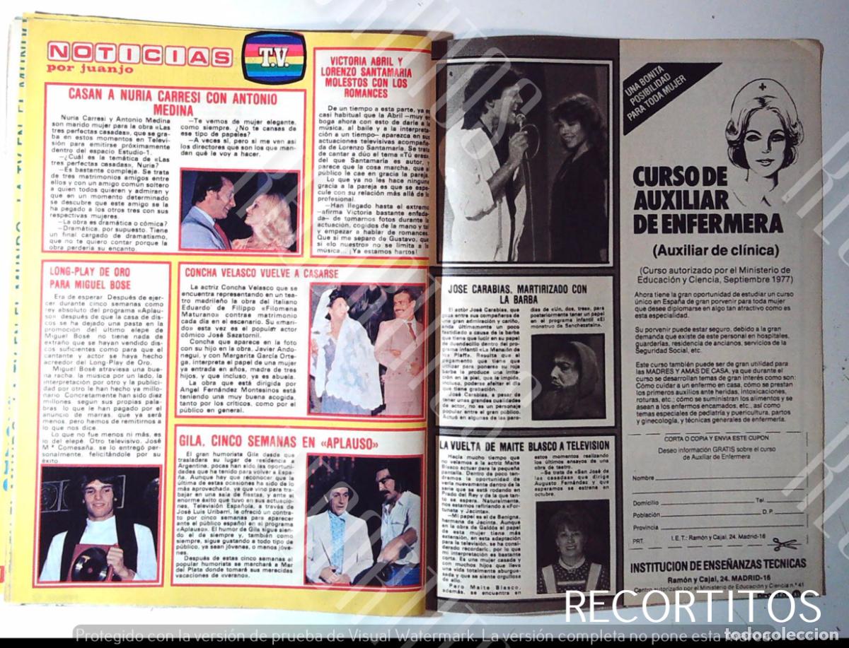 M&uacute;sica de colecci&oacute;n: MIGUEL BOSE NURIA CARRESI ANTONIO MEDINA LORENZO SANTA MARIA JOSE CARABIAS GILA CONCHA VELASCO MAITE