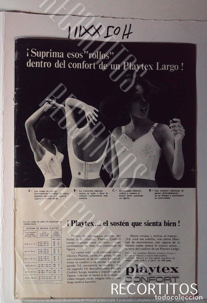 Collectible Music: PLAYTEX LENCERIA LIBERA E VIVA ANUNCIO PUBLICIDAD cruzado magico
