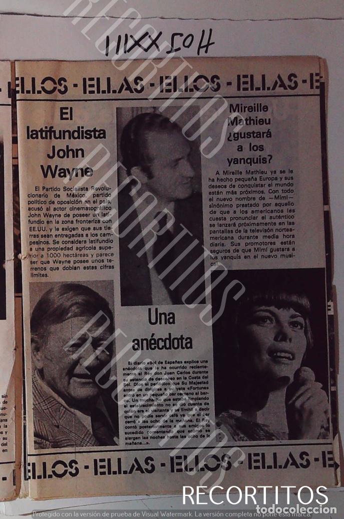 M&uacute;sica de colecci&oacute;n: MIREILLE MATHIEU JOHN WAYNE REY JUAN CARLOS - Foto 1