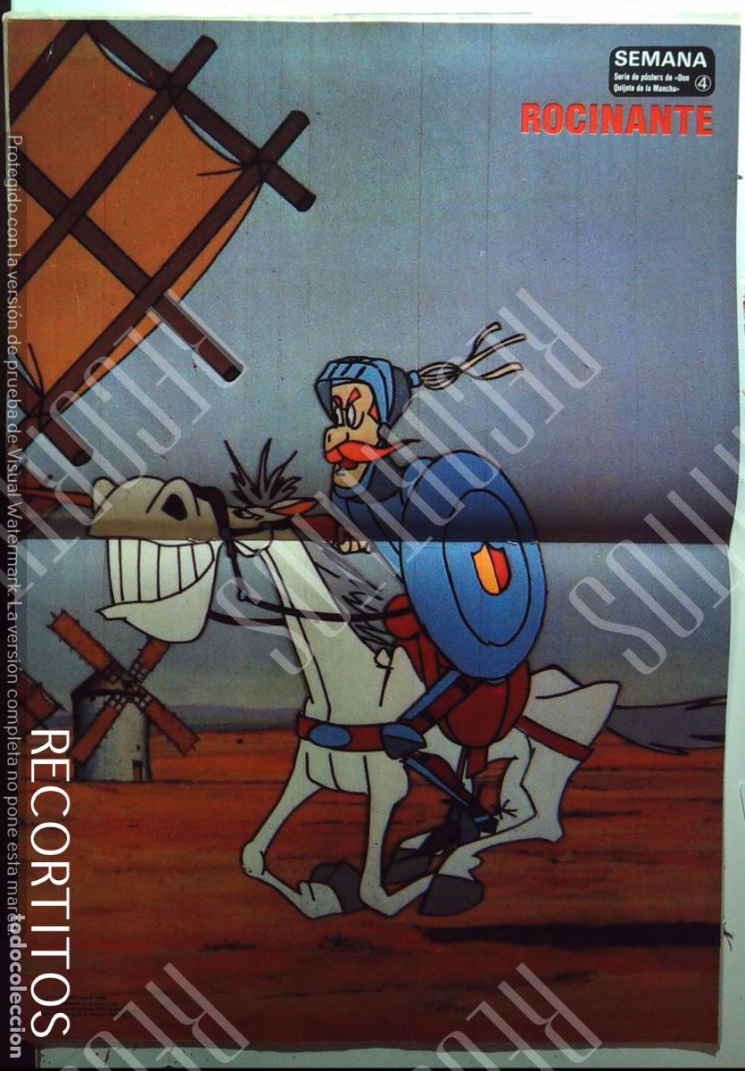 M&uacute;sica de colecci&oacute;n: POSTER SEMANA DON QUIJOTE SERIE DE ANIMACION 1979