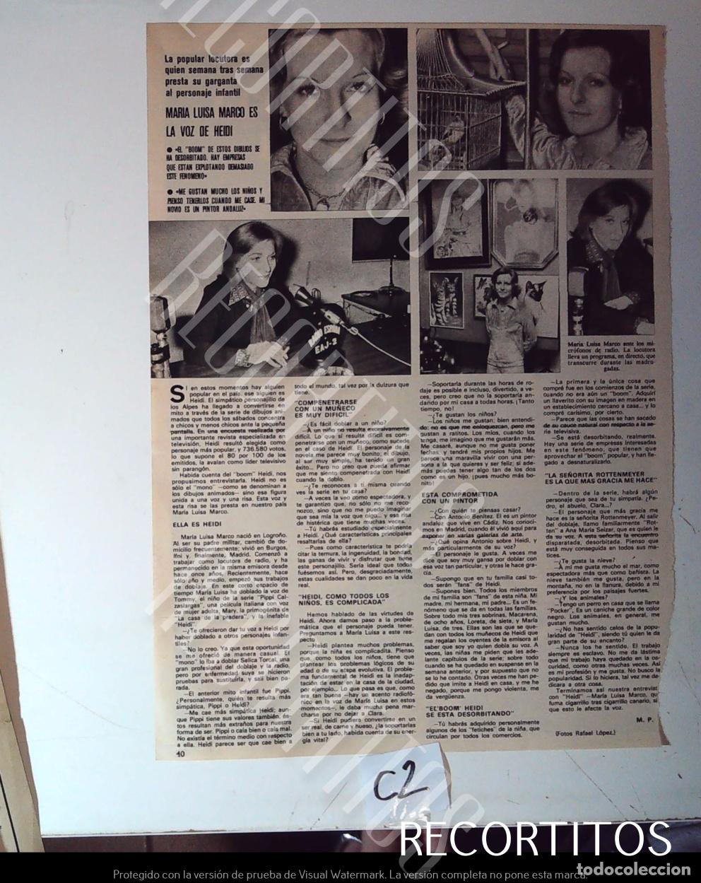 M&uacute;sica de colecci&oacute;n: MARIA LUISA MARCO LA DOBLADORA DE HEIDI - Foto 1