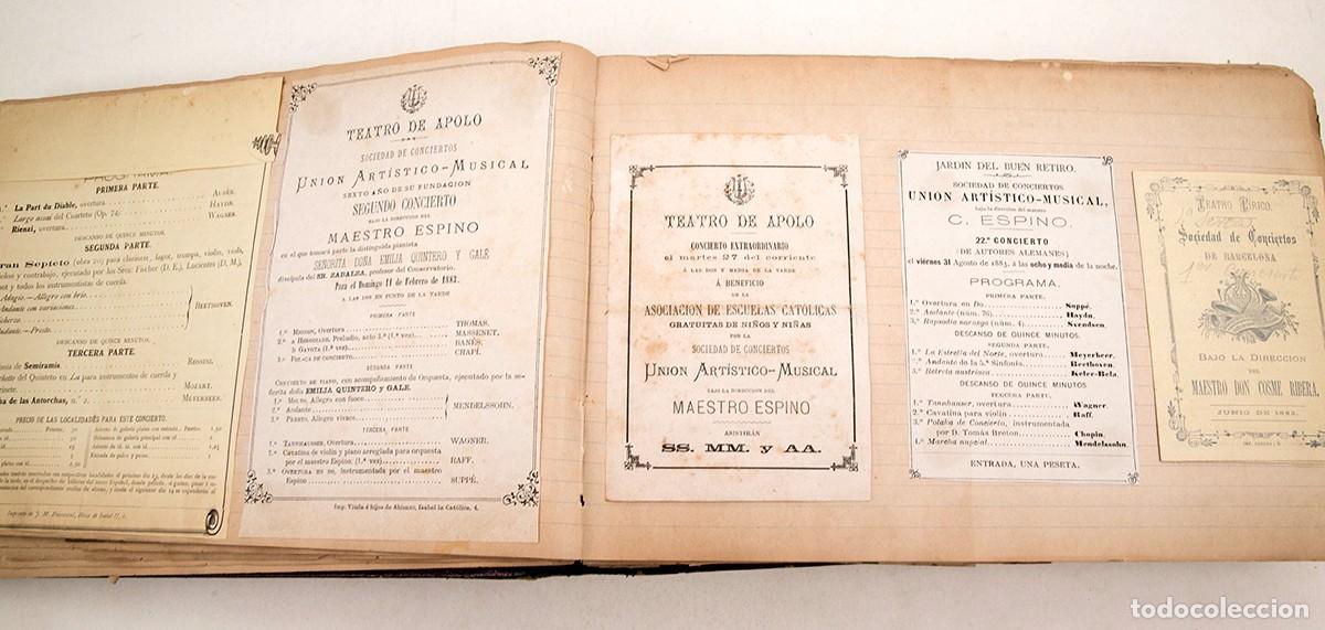 M&uacute;sica de colecci&oacute;n: 550 PROGRAMAS DE CONCIERTOS DESDE 1869 A 1906 - ESPECTACULAR DOCUMENTO - LICEO - Foto 7