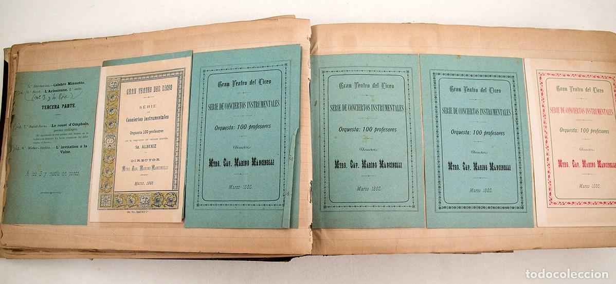 M&uacute;sica de colecci&oacute;n: 550 PROGRAMAS DE CONCIERTOS DESDE 1869 A 1906 - ESPECTACULAR DOCUMENTO - LICEO - Foto 8