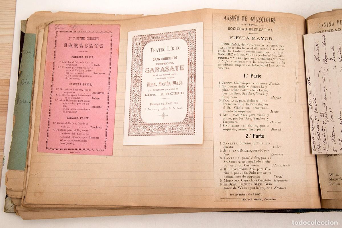 M&uacute;sica de colecci&oacute;n: 550 PROGRAMAS DE CONCIERTOS DESDE 1869 A 1906 - ESPECTACULAR DOCUMENTO - LICEO - Foto 10