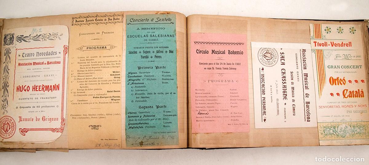M&uacute;sica de colecci&oacute;n: 550 PROGRAMAS DE CONCIERTOS DESDE 1869 A 1906 - ESPECTACULAR DOCUMENTO - LICEO - Foto 16