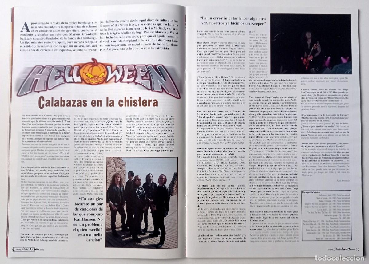 M&uacute;sica de colecci&oacute;n: MAGAZINE CLIPPINGS HELLOWEEN - 2 P&Aacute;GINAS DE REVISTA