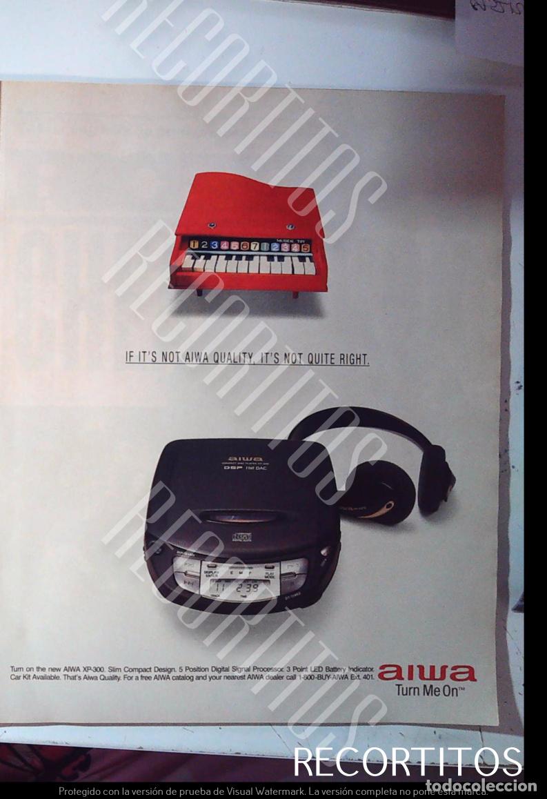 M&uacute;sica de colecci&oacute;n: AIWA DISCMAN ANUNCIO PUBLICIDAD