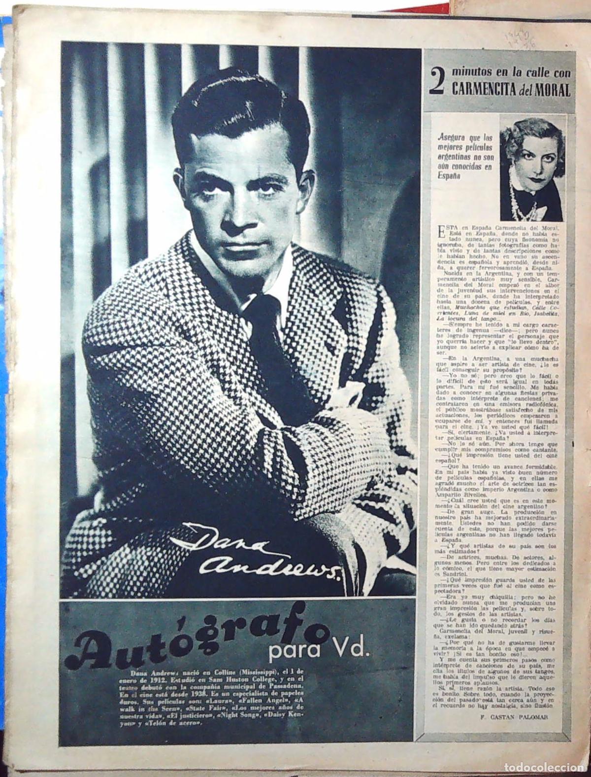M&uacute;sica de colecci&oacute;n: DANA ANDREWS CARMENCITA DEL MORAL CINE ARGENTINO