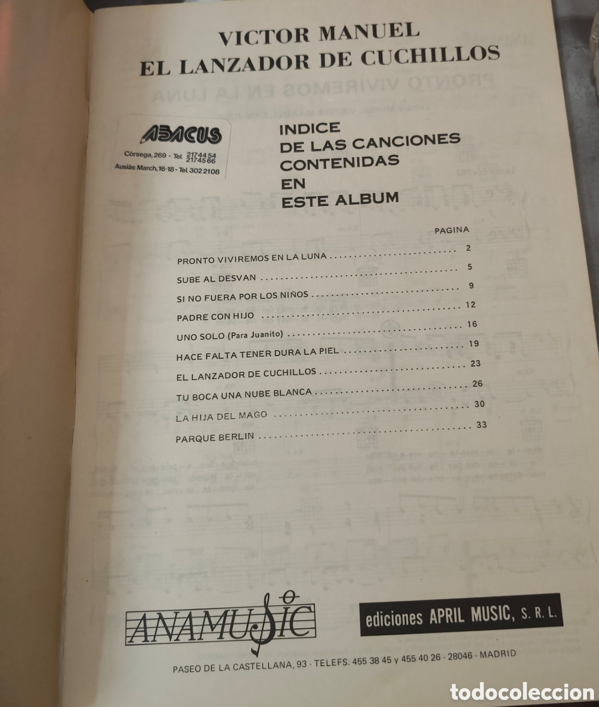M&uacute;sica de colecci&oacute;n: Partituras Joan Manuel Serrat - Foto 15