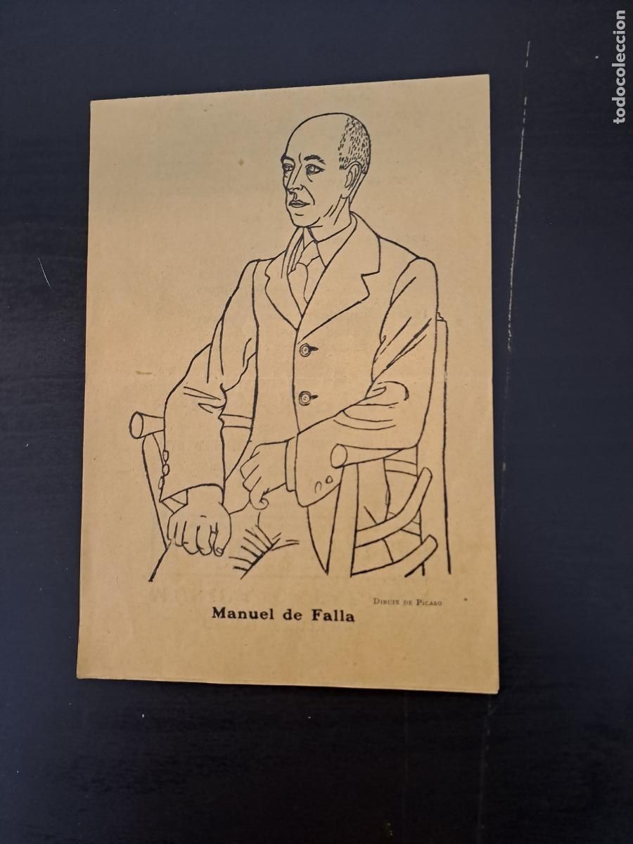 M&uacute;sica de colecci&oacute;n: MANUEL DE FALLA-PICASSO-TEATRE OLYMPIA-CONCERTS BLAUS-MAR&Ccedil; DE 1927-FESTIVAL EN HONOR DE FALLA