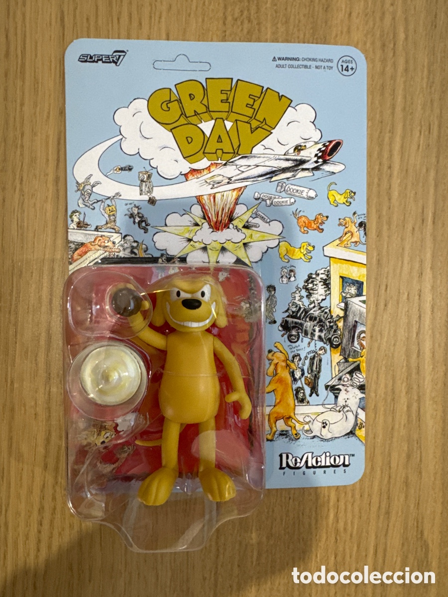 M&uacute;sica de colecci&oacute;n: Figura Dookie Dog Green Day ReAction Super7