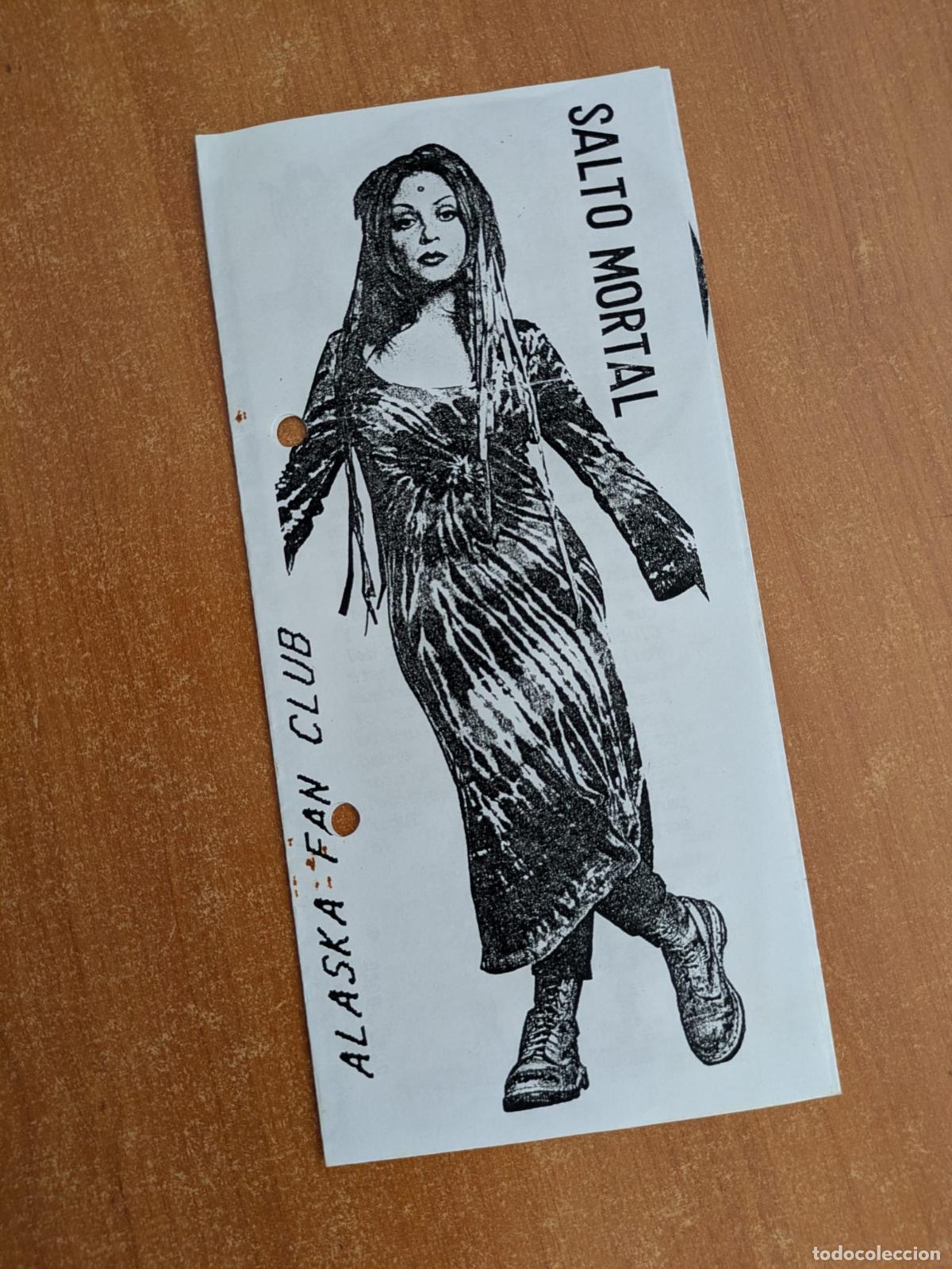M&uacute;sica de colecci&oacute;n: Flyer Alaska Fan Club. Club Salto Mortal. Fangoria. A&ntilde;os 90.