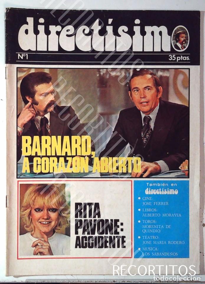 M&uacute;sica de colecci&oacute;n: RECORTE PORTADA RITA PAVONE EN DIRECTISIMO JOSE MARIA I&Ntilde;IGO DR BERNARD