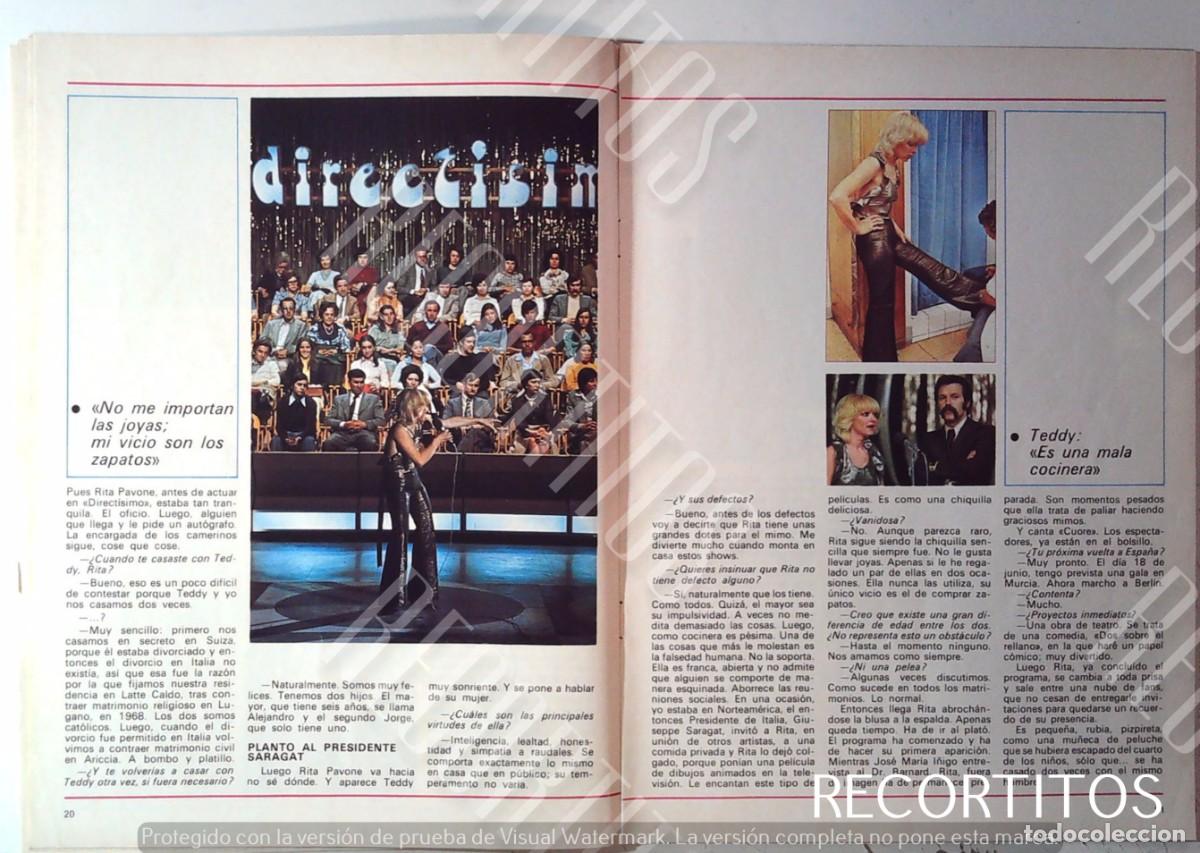 M&uacute;sica de colecci&oacute;n: RECORTE RITA PAVONE EN DIRECTISIMO