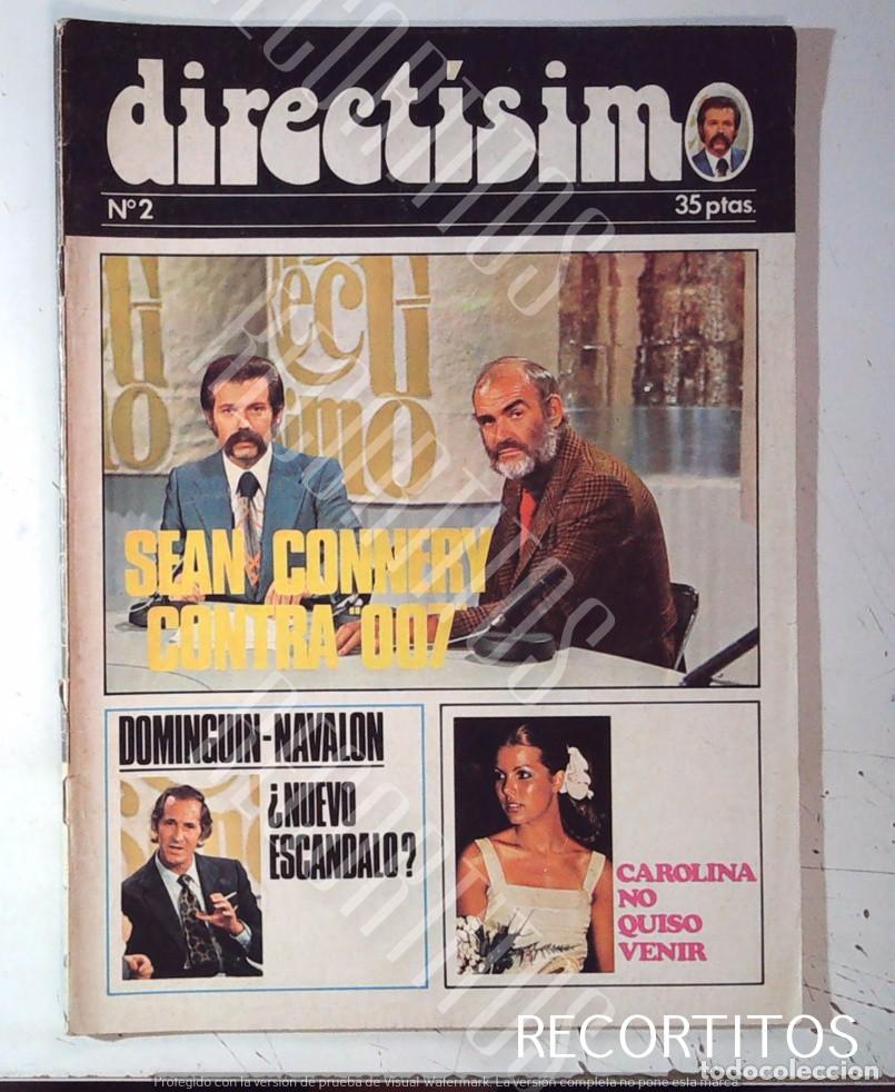 M&uacute;sica de colecci&oacute;n: RECORTE PORTADA SEAN CONNERY JAMES BOND 007 EN DIRECTISIMO ESPA&Ntilde;A CAROLINA DE MONACO