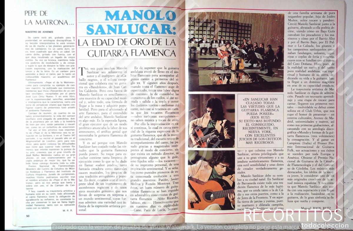M&uacute;sica de colecci&oacute;n: MANOLO SANLUCAR SAN LUCAR EN DIRECTISIMO