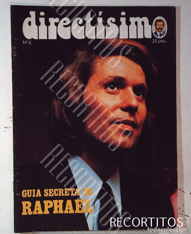 M&uacute;sica de colecci&oacute;n: RECORTE PORTADA RAPHAEL EN DIRECTISIMO