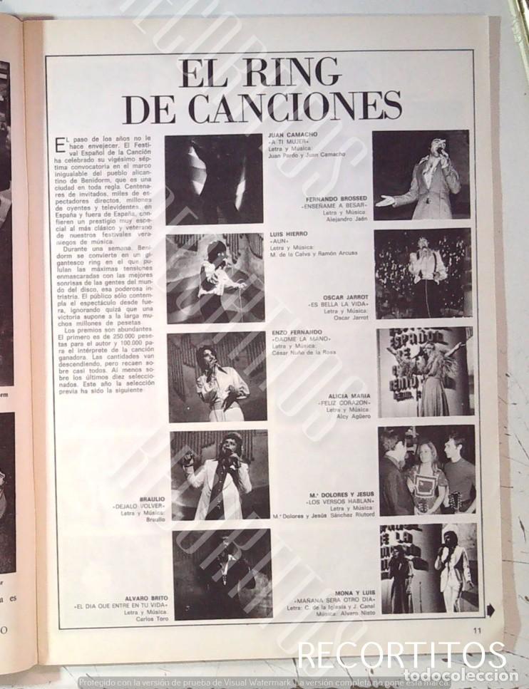 M&uacute;sica de colecci&oacute;n: FESTIVAL DE BENIDORM JUAN CAMACHO OSCAR JARROT BRAULIO ANGEL GALAN LOS PERUANOS CHARITYN GOICO