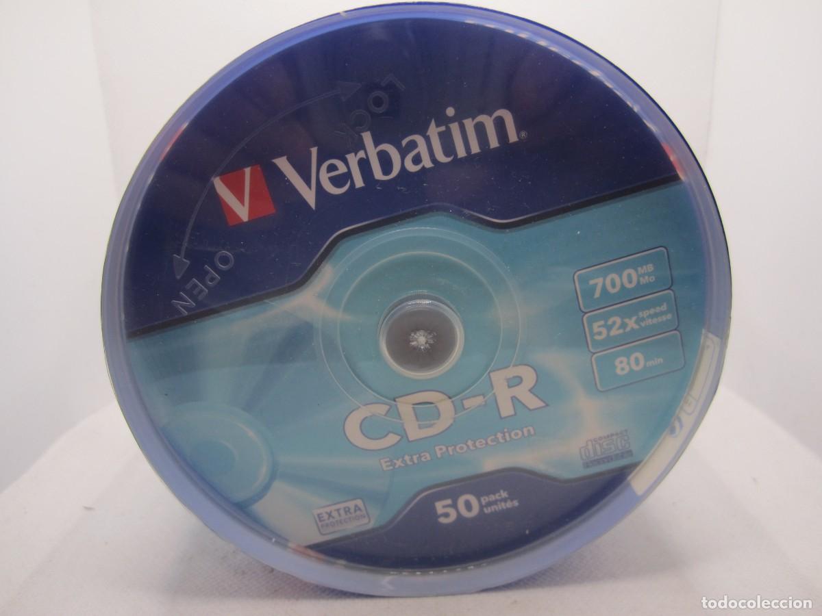 M&uacute;sica de colecci&oacute;n: lote 50 cd-r verbatim extra protection