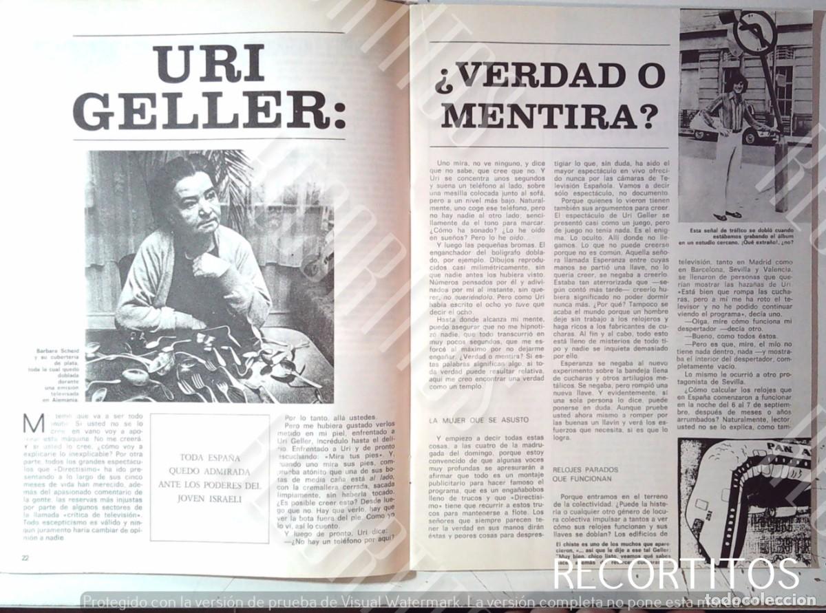 M&uacute;sica de colecci&oacute;n: URI GELLER 1975 URI GELLER