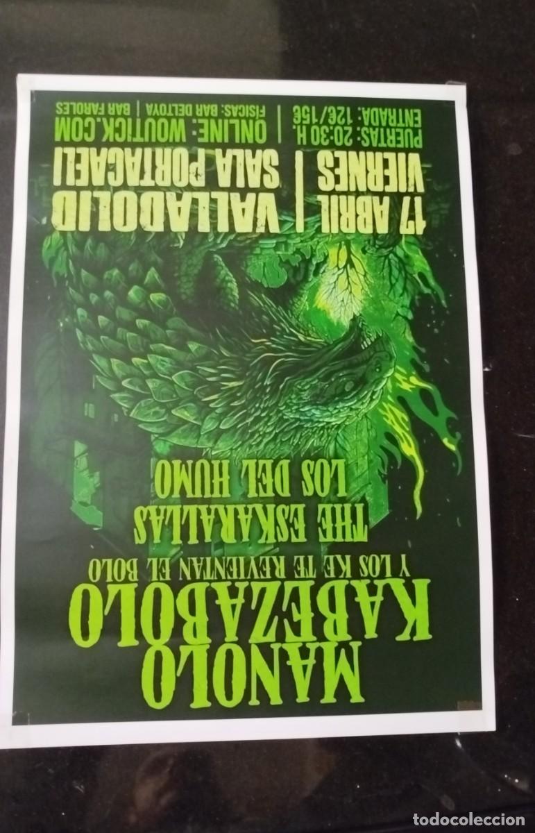 M&uacute;sica de colecci&oacute;n: Poster concierto Manolo kabezabolo en Valladolid (tama&ntilde;o A3)