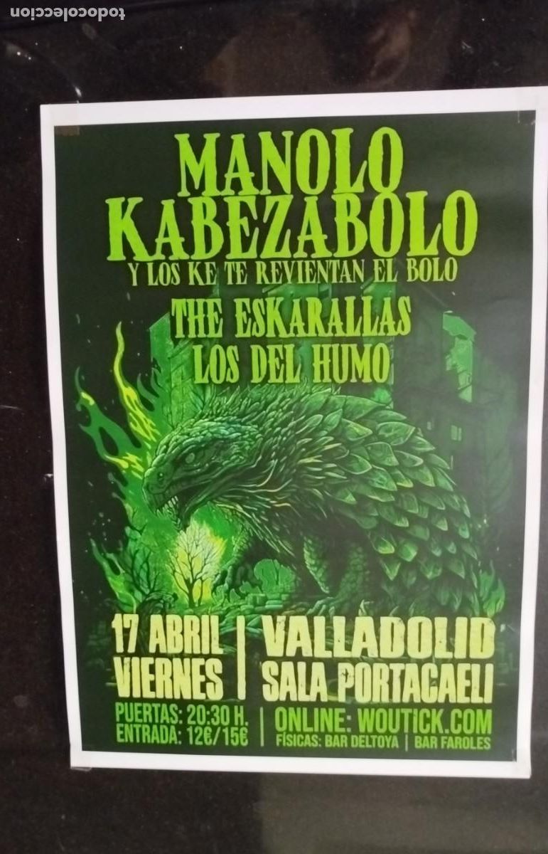 Musica di collezione: Poster concierto Manolo kabezabolo en Valladolid (tama&ntilde;o A3)