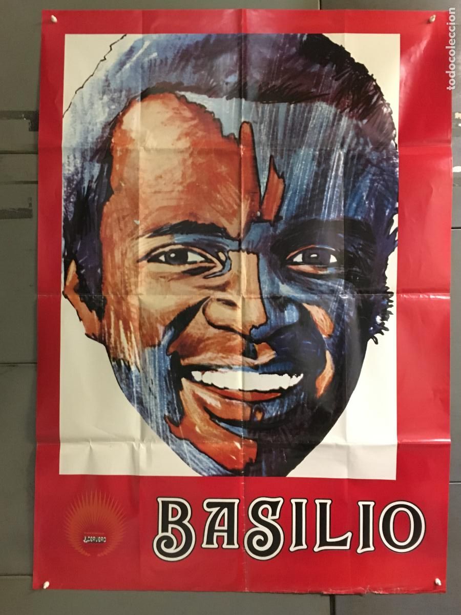 M&uacute;sica de colecci&oacute;n: AEZ92 BASILIO cantante ESPECTACULOS JL CERVERO POSTER ORIGINAL 140x200 1976