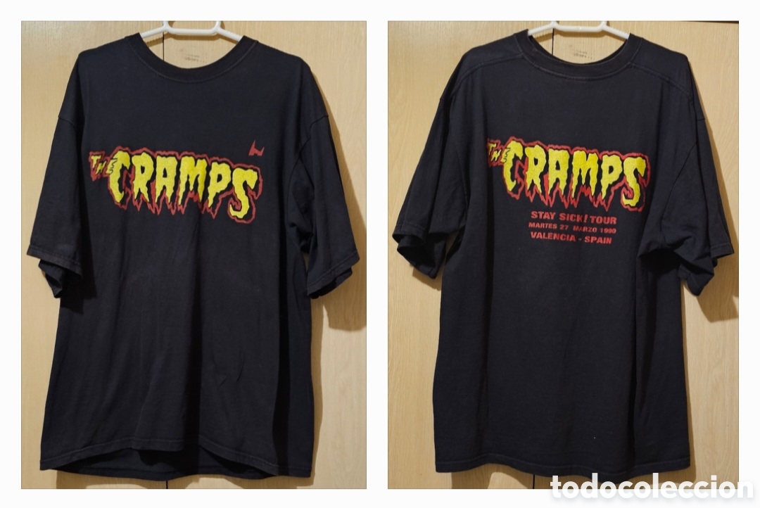 M&uacute;sica de colecci&oacute;n: CAMISETA THE CRAMPS STAY SICK TOUR ARENA VALENCIA 27-3-1990 TALLA L