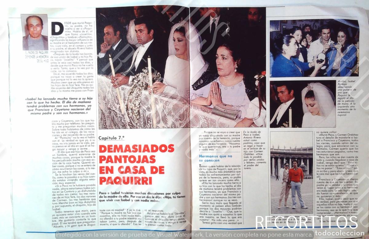 M&uacute;sica de colecci&oacute;n: LAS MEMORIAS DEL PADRE DE PAQUIRRI EN LECTURAS ISABEL PANTOJA