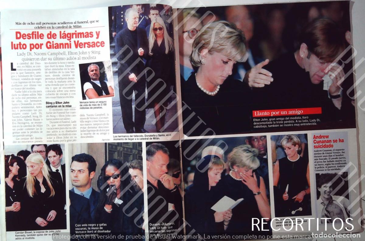 M&uacute;sica de colecci&oacute;n: LADY DI EN EL FUNERAL DE GIANNI VERSACE NAOMI CAMPBELL ELTON JOHN