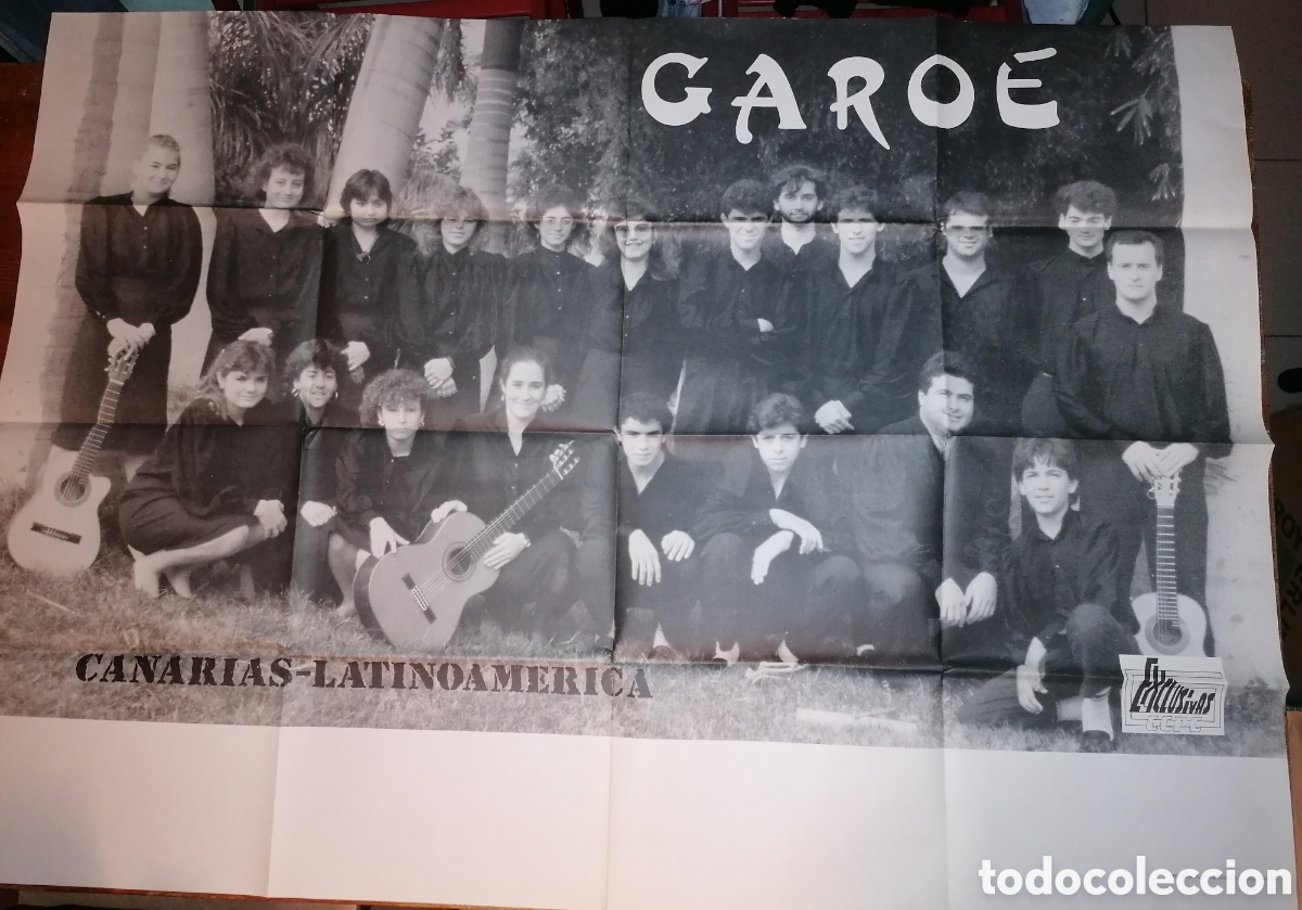 M&uacute;sica de colecci&oacute;n: Antiguo cartel gran tama&ntilde;o GARO&Eacute;. 1989