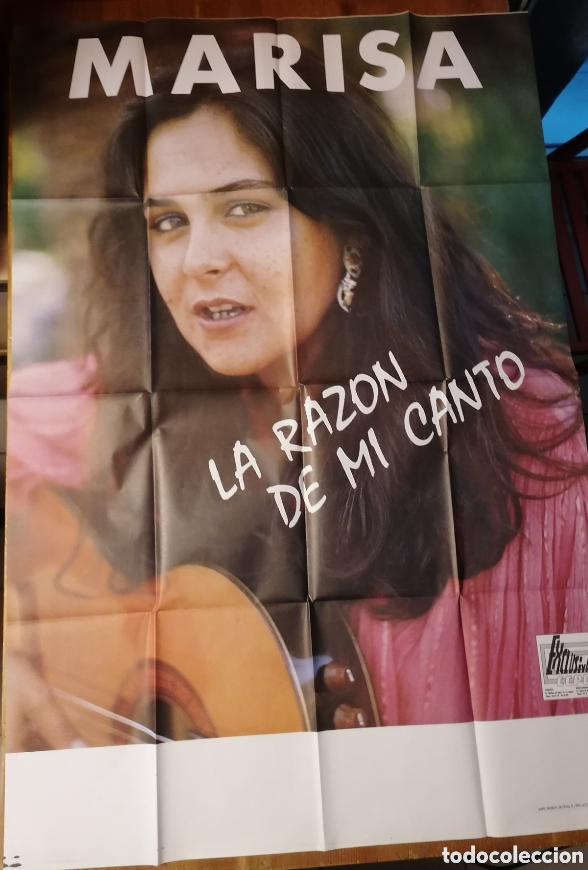 M&uacute;sica de colecci&oacute;n: Antiguo cartel gran tama&ntilde;o MARISA. La Raz&oacute;n de mi Canto. 1988