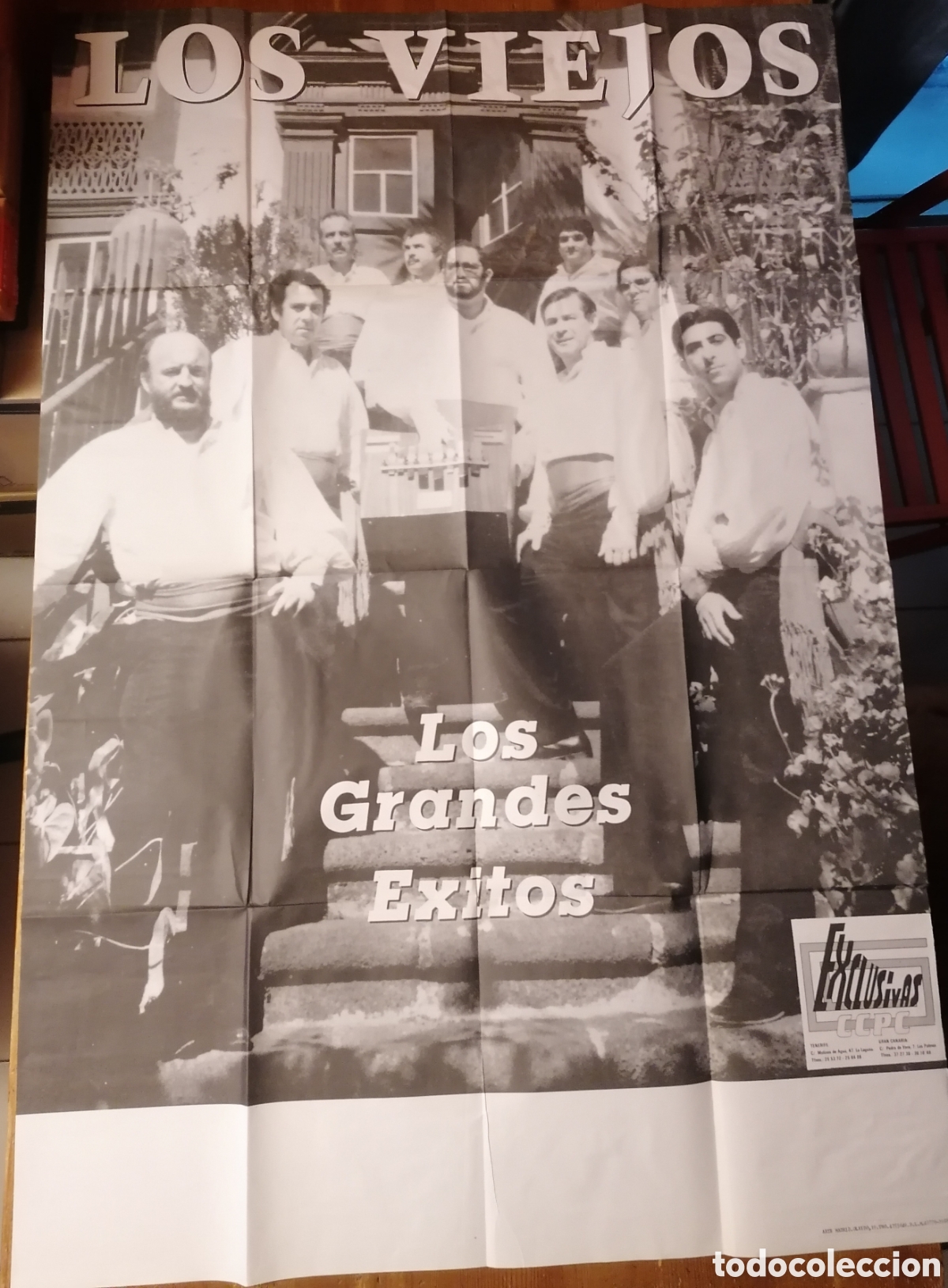 M&uacute;sica de colecci&oacute;n: Antiguo cartel gran tama&ntilde;o LOS VIEJOS. 1988
