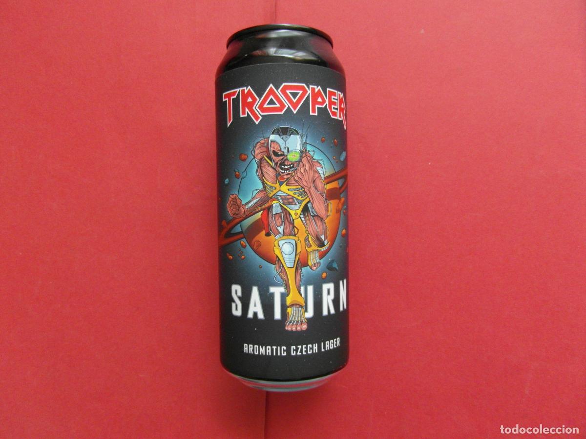 M&uacute;sica de colecci&oacute;n: LATA CERVEZA SATURN IRON MAIDEN trooper BEER LLENA 473 ML. OJO REPUBLICA CHECA