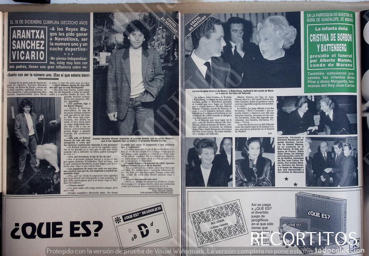M&uacute;sica de colecci&oacute;n: JUEGOS BORRAS QUE ES DIABOLICO CRISTINA DE BORBON Y BATTENBERG ARANTXA SANCHEZ VICARIO