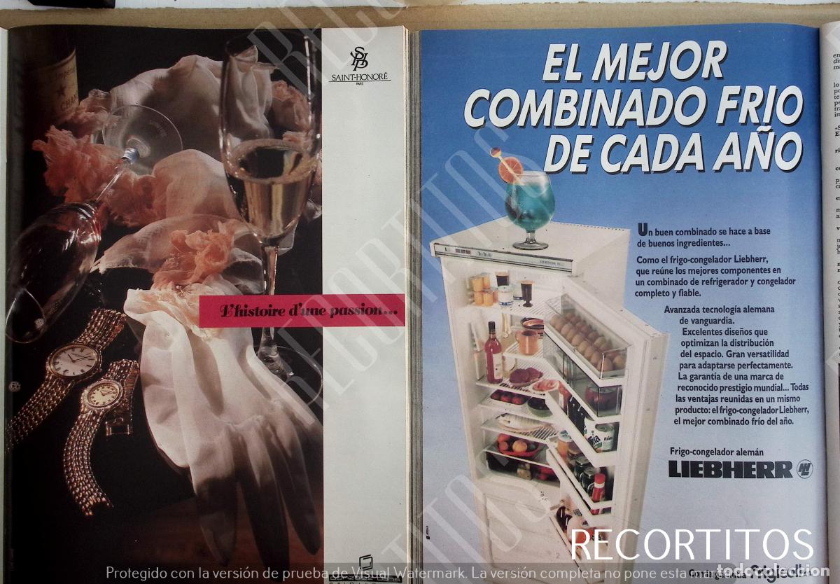 M&uacute;sica de colecci&oacute;n: liebherr anuncio publicidad frugorifico SAINT HONORE PARIS